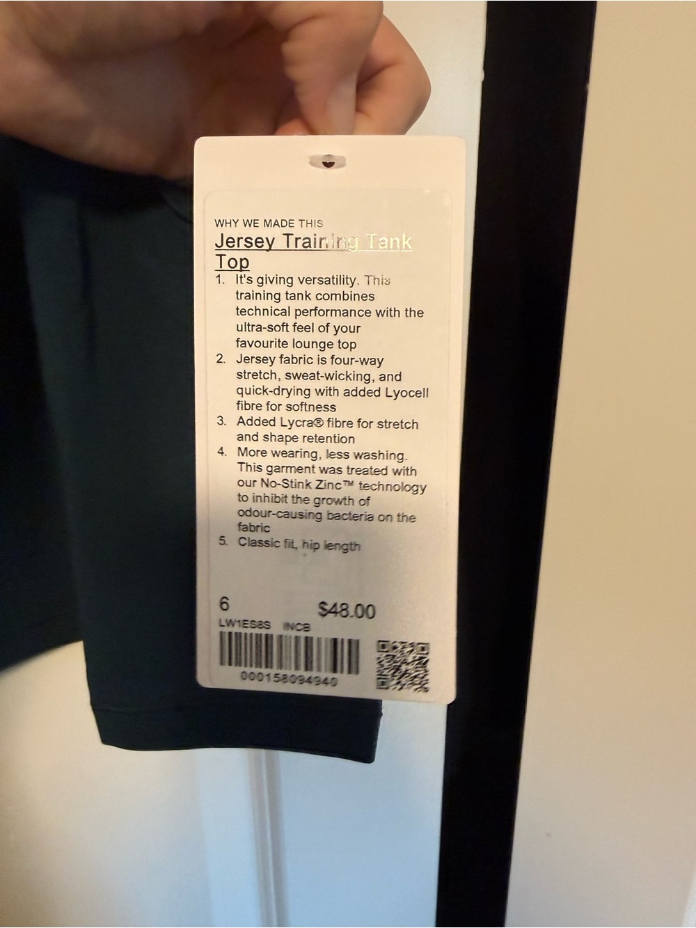 Lululemon Jersey Training Tank Top - Teal - Picture 2 of 2